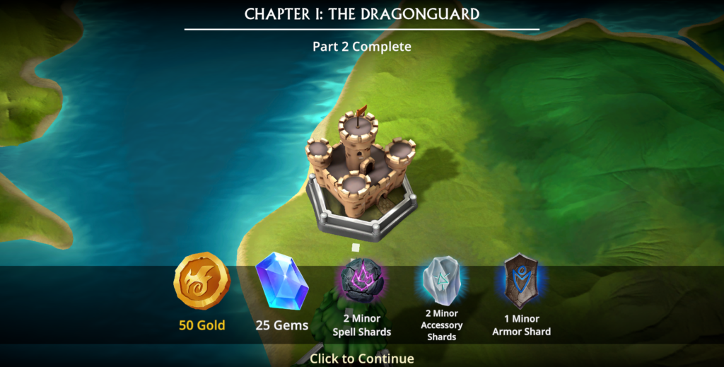 Screenshot of Quest Rewards