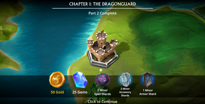 Screenshot of Quest Rewards